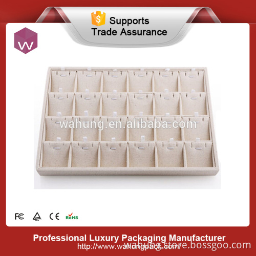 High End Wooden Velvet Custom Jewelry Pendant Display Tray